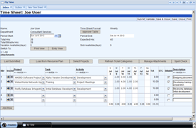 Web timesheet